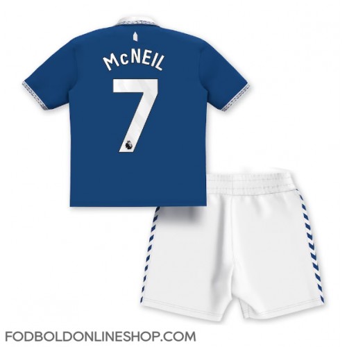 Everton Dwight McNeil #7 Hjemme Trøje Børn 2023-24 Kortærmet (+ Korte bukser)
